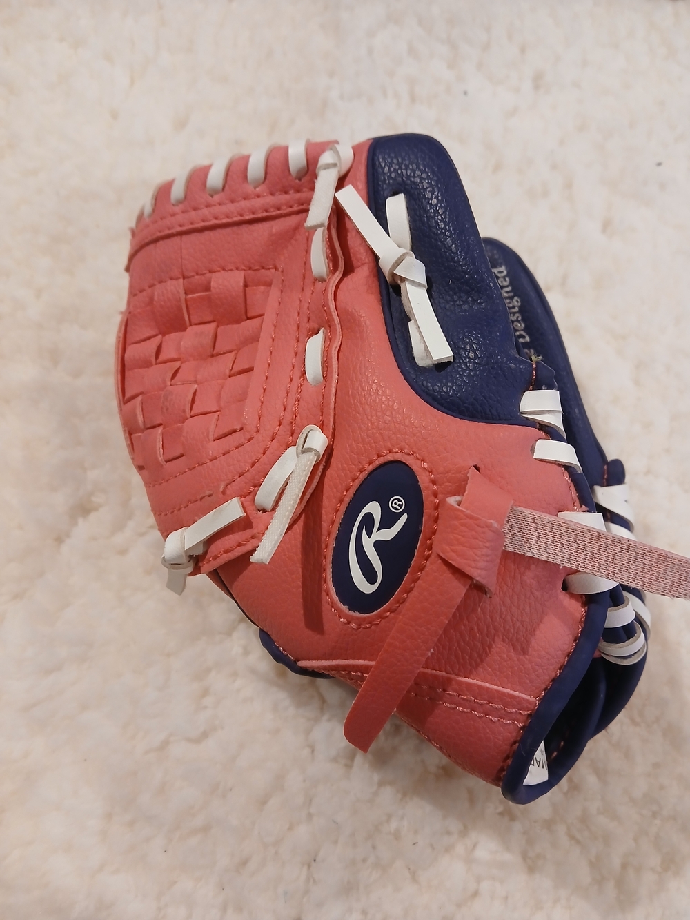 Rawlings Pink and Navy Kids Baseball Glove